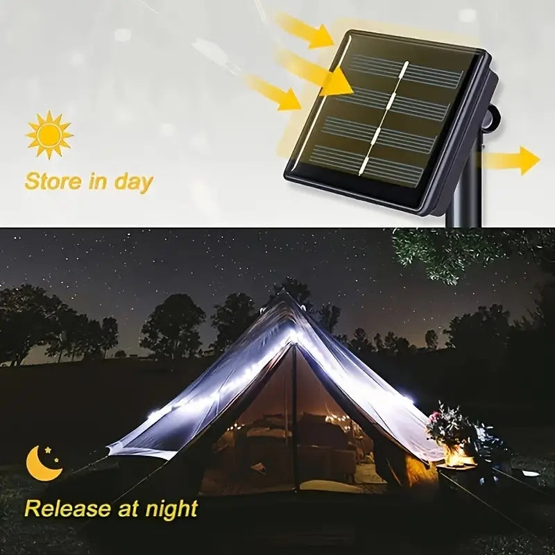 1pc LED Solar Light, Outdoor Waterproof Fairy Garland String Lights, Solar Lamp Decoration For Christmas, Party, Garden