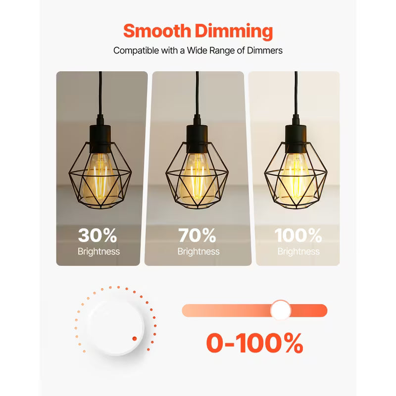 Edison Bulbs LED ST19 7W Dimmable 60W Replacement E26