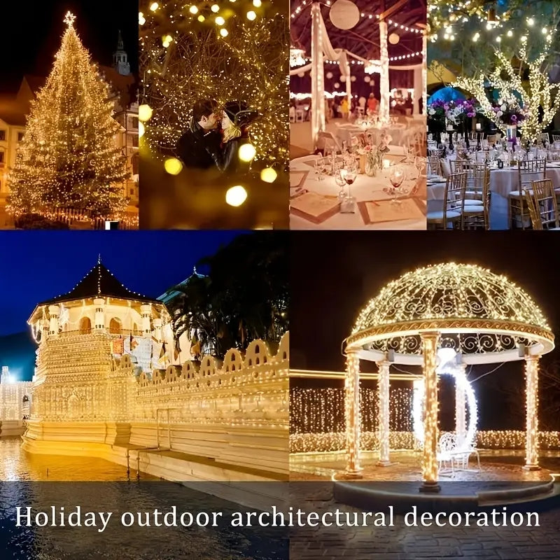 1pc LED Solar Light, Outdoor Waterproof Fairy Garland String Lights, Solar Lamp Decoration For Christmas, Party, Garden