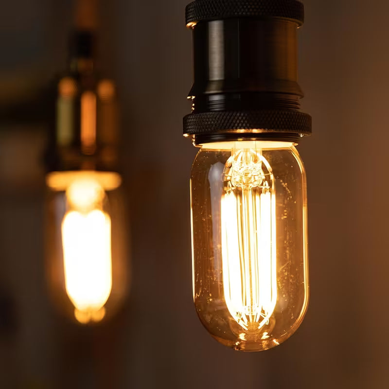 Set of 2 T14 T45 6W LED Vintage-Style Filament Bulbs with E26 Base