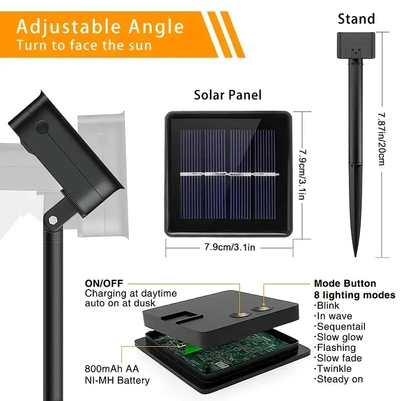1pc LED Solar Light, Outdoor Waterproof Fairy Garland String Lights, Solar Lamp Decoration For Christmas, Party, Garden