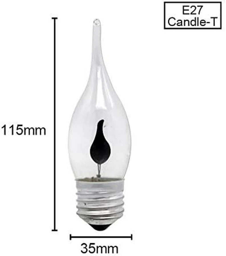 Edison Led Candle Light Bulb E14 E27 LED Flame Effect Bulb 3W AC220V Home Decor Lighting Ambient Candle Bulb